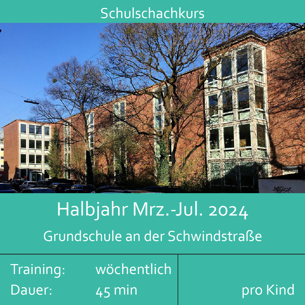 Schulschachkurs | GS Schwindstraße | Halbjahr Mrz.-Jul. 2024