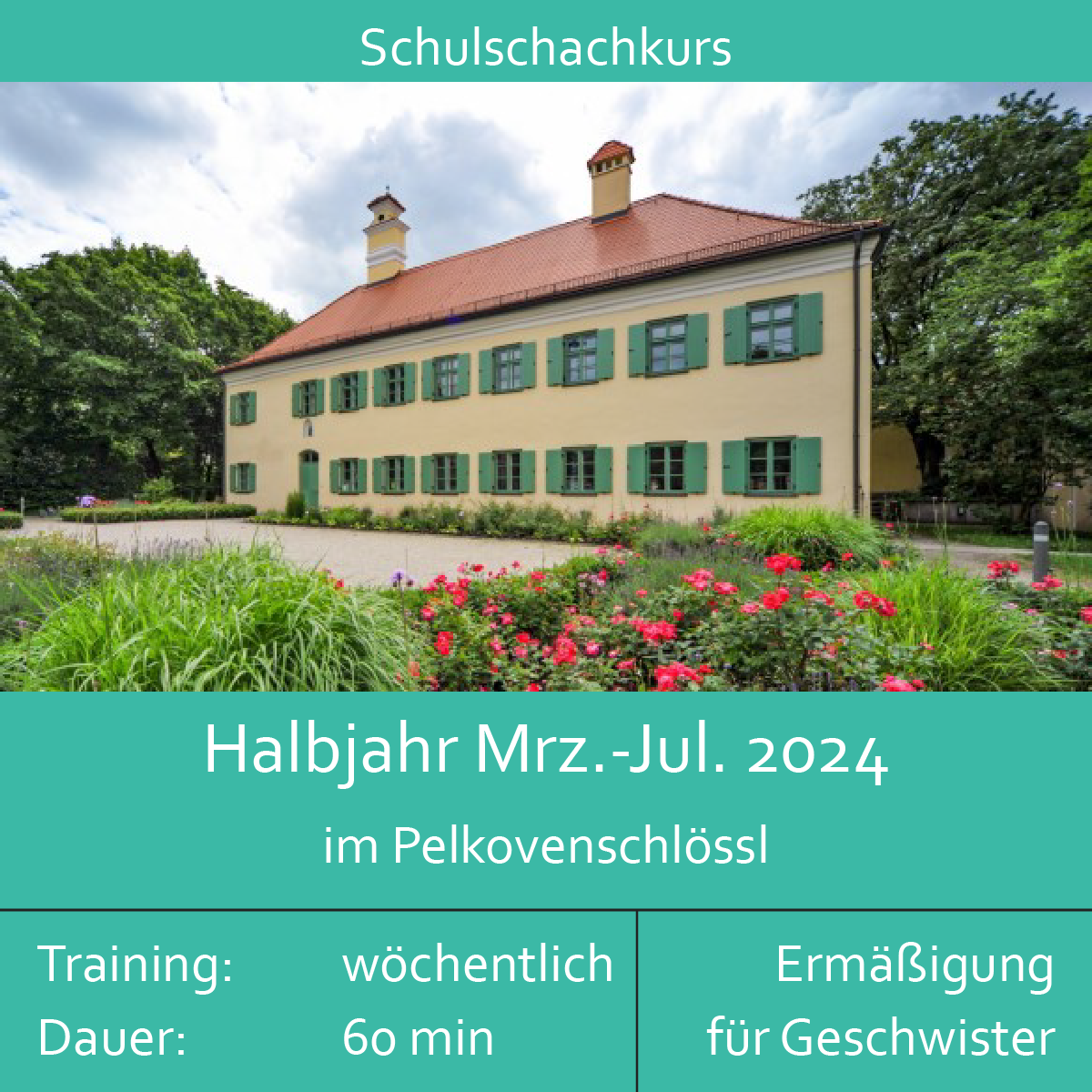 Schulschachkurs | Pelkovenschlössl | Halbjahr Mrz.-Jul. 2024